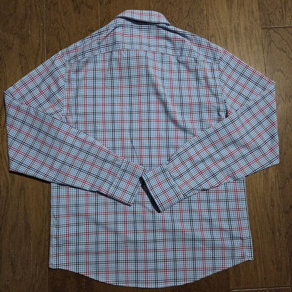UNTUCKit Performance Mens Shirt Small S Slim Fit Plaid Long Sleeve Casual Nylon - Picture 4 of 8